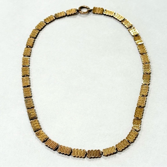 Vintage Antique Book Chain 18” Reversible Rolled Gold Plated Necklace - Picture 5 of 16